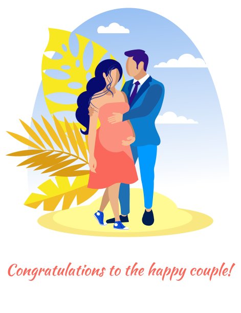 等待宝宝。祝贺你幸福的夫妻。图片下载