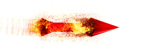 3d渲染红色箭头飞行图片下载