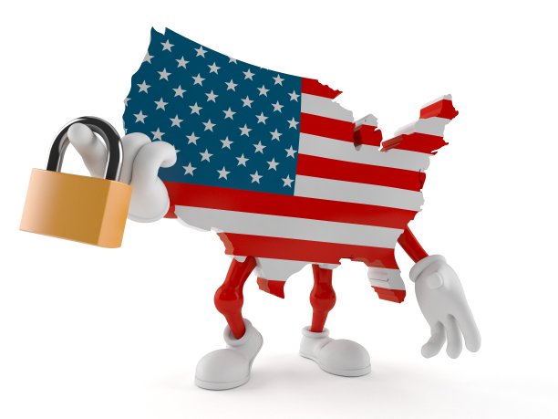 美国人物持有挂锁图片下载