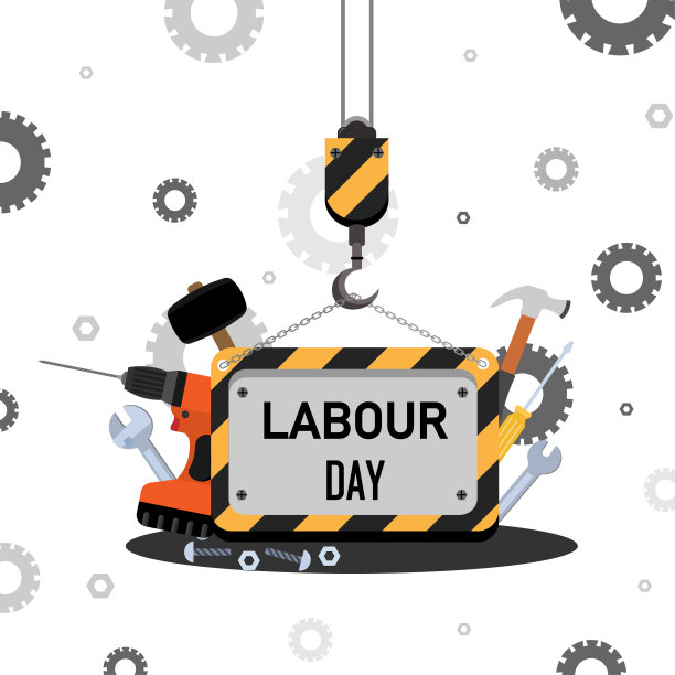 正在建设中的城市交通信号路。道路上的危险标志，警告标志和机械工具。矢量插图。图片下载