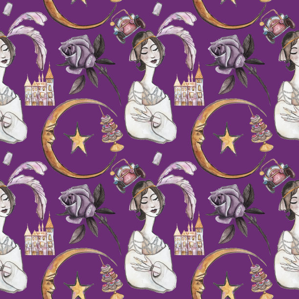 20年代款无缝图案图片下载