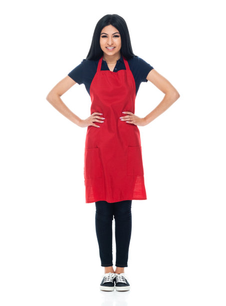 拉丁美洲和西班牙裔女性穿着牛仔裤站在白色背景前图片下载