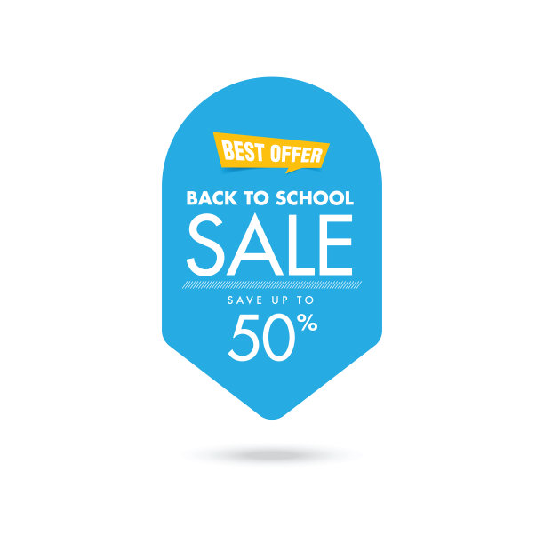 回到学校销售标签库存插图图片下载