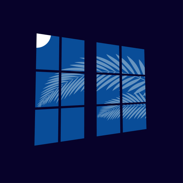 棕榈树酒店窗口夏季度假向量图片下载