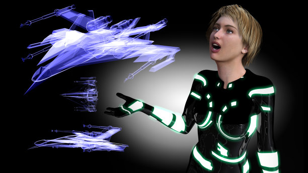 飞船设计和好奇的飞行员图片下载