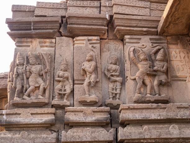 印度寺庙的石头浮雕图片下载