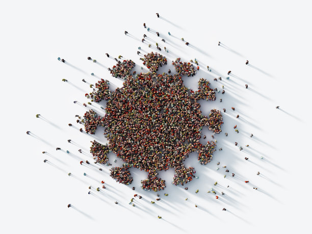 人类群体形成病毒符号图片下载