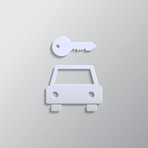 车，键纸样式，矢量图标。灰色矢量背景图片下载