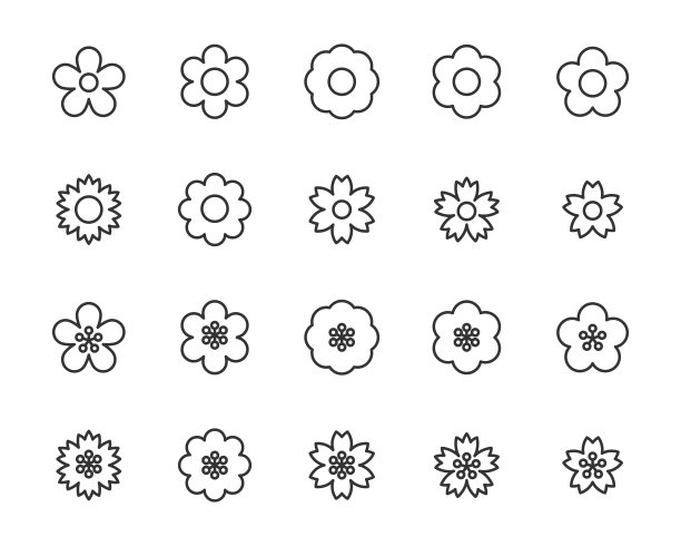 套花图标，花，春图片下载