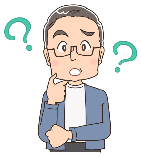 一个穿蓝灰色衣服的老人。他有怀疑。图片下载