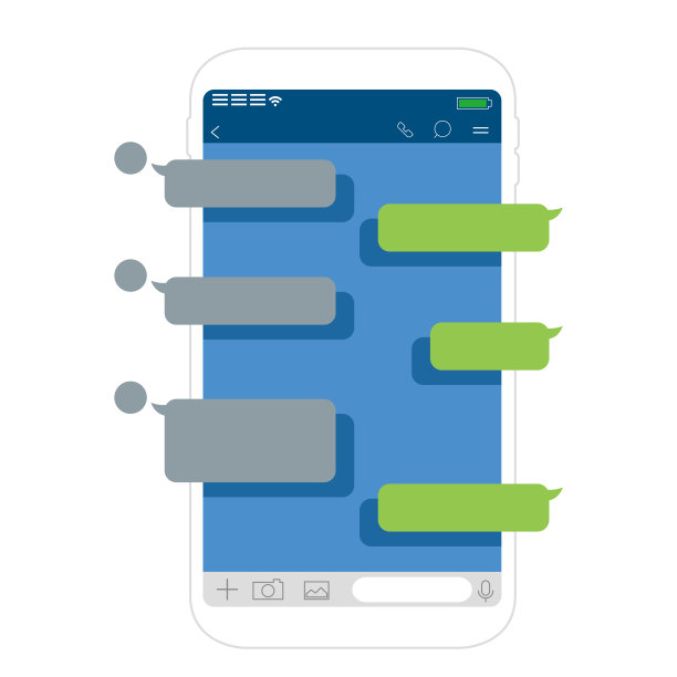 聊天应用程序矢量插图智能手机图片下载