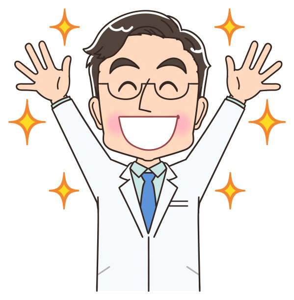 一个穿白大褂的男医生。他有积极的情绪。图片下载