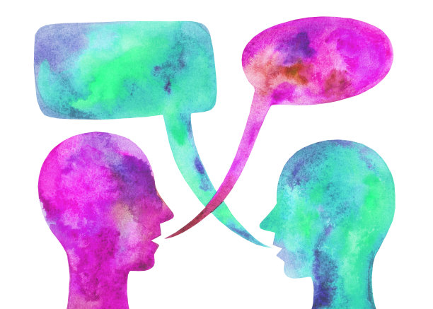 水彩绘画交流。对话。图片下载