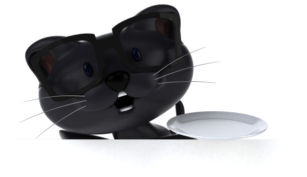 有趣的猫- 3D插图图片下载