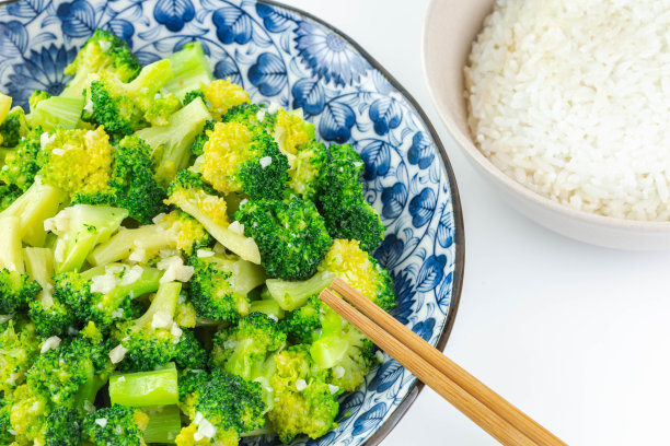 中国菜:蒜炒花椰菜图片下载