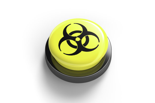 生物危害黄色按钮图片下载