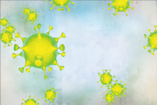 3D渲染细菌病毒，3D渲染微生物。显微镜下的细菌、病毒或细菌、微生物细胞图片下载