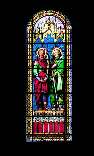 Beaulieu-sur-Dordogne。圣彼得大教堂的窗户。科雷。新阿基坦图片下载