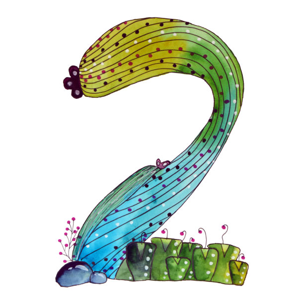 仙人掌幻想水彩插图第二图片下载