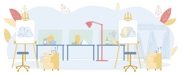 大学室内绘画教室图片下载