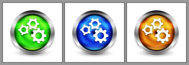设置齿轮图标现代眼球圆形按钮设置插图图片下载