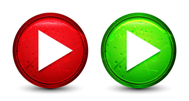 播放图标数字几何设计圆形按钮设置插图图片下载