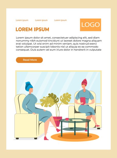 做完水疗后坐在扶手椅上的女人。素材图片