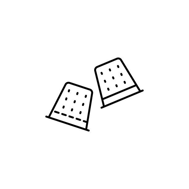 顶针、缝纫图标。简单的线条，轮廓矢量元素的用户界面和用户体验，网站或移动应用图片下载