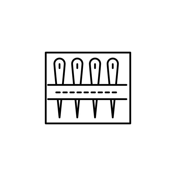 针、布图标。简单的线条，轮廓矢量元素的用户界面和用户体验，网站或移动应用图片下载