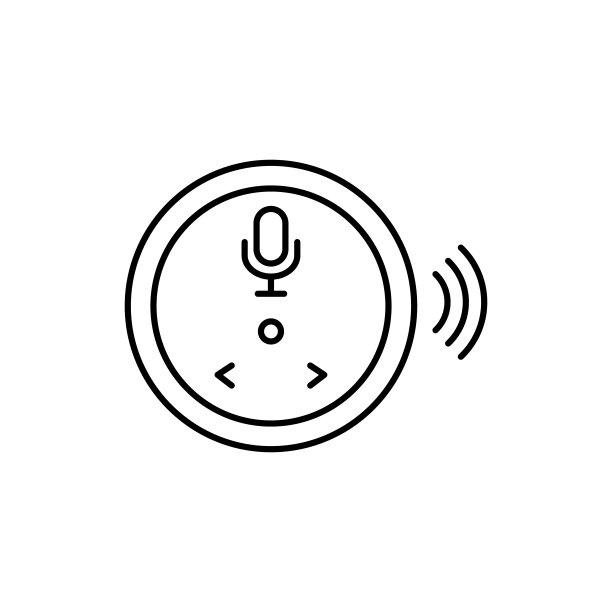艾可点图标：用于UI和UX、网站或移动应用程序的语音助手简单轮廓矢量元素图片下载