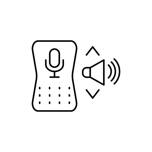 Echo Dot，声音图标。用于UI和UX、网站或移动应用程序的语音助手简单线条轮廓矢量元素图片下载