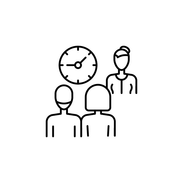 团队合作图标：简约线条，UI/UX矢量元素，适用于网站或移动应用图片下载