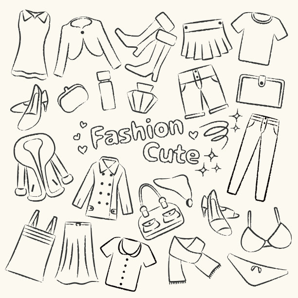 时尚插画集。图片下载