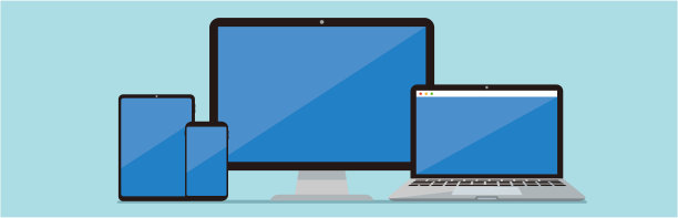 PC笔记本智能手机矢量插图图片下载