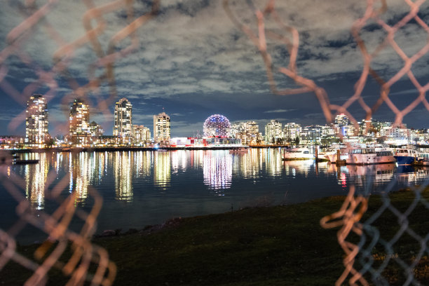 不列颠哥伦比亚省温哥华，透过一张网看到的科学世界图片下载