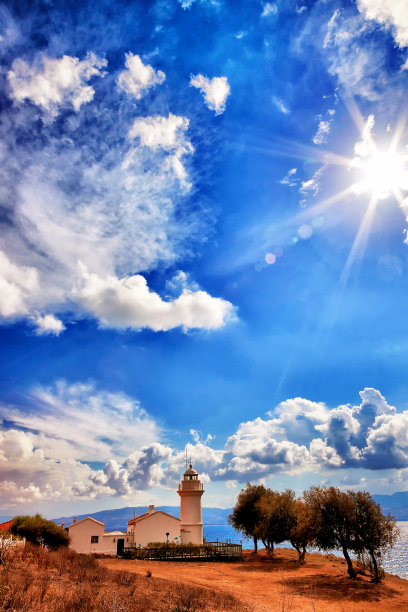 土耳其博德鲁姆的历史灯塔图片下载