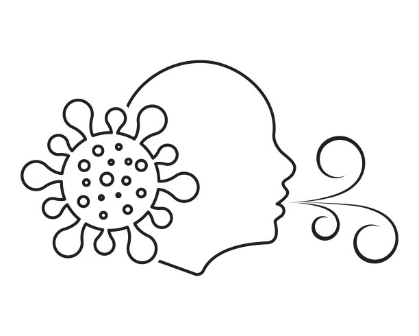 有呼吸困难。病毒冠状病毒、流感和感冒症状。孤立的矢量图图片下载