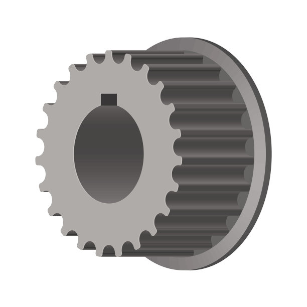 曲轴正时齿轮。车辆的部分。3 d效果矢量图片下载
