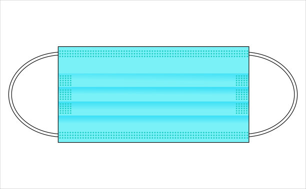 防尘口罩矢量模板。图片下载