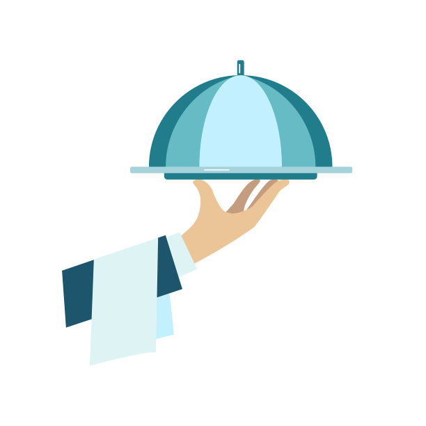 服务员的手端着菜图片下载