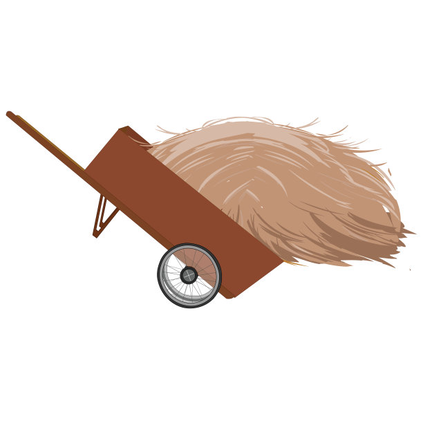 棕色干草车图片下载