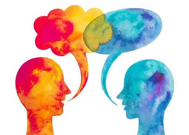 两个人之间的对话。图形绘制图片下载