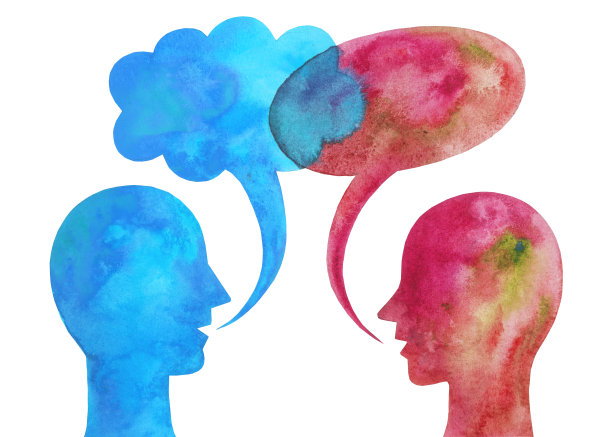 两个人之间的对话。图形绘制图片下载