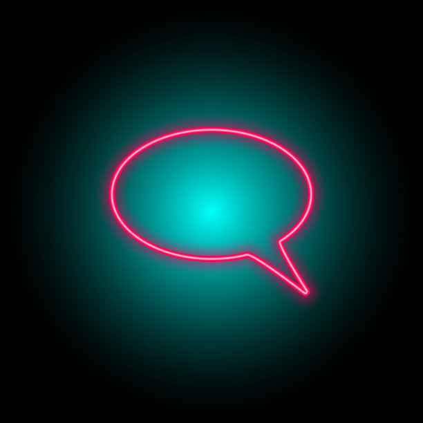 矢量霓虹平面设计图标集不同的信息符号孤立图片下载