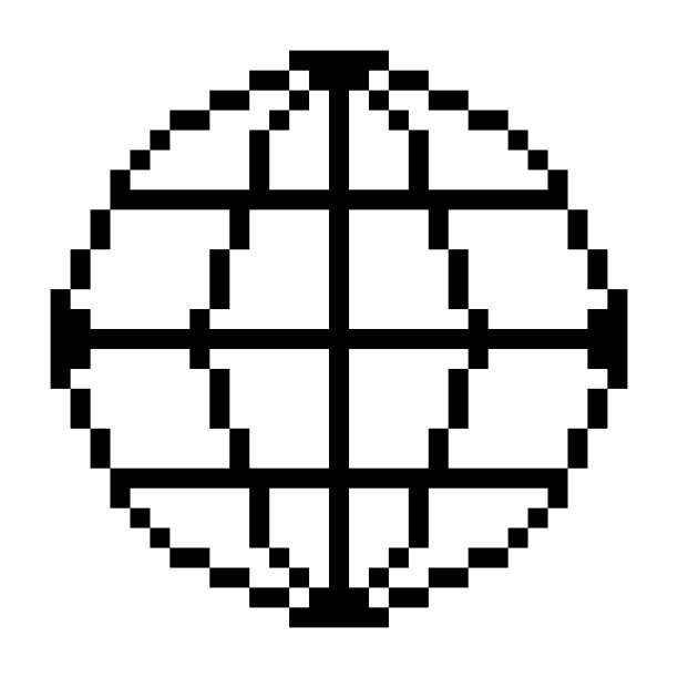 矢量像素艺术平面图标的地球符号孤立图片下载