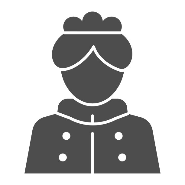 女保洁员坚实的图标。保洁家政服务人员、丫鬟符号、白底象形文字样式象形文字。酒店商业标识的移动概念和网页设计。矢量图形。图片下载