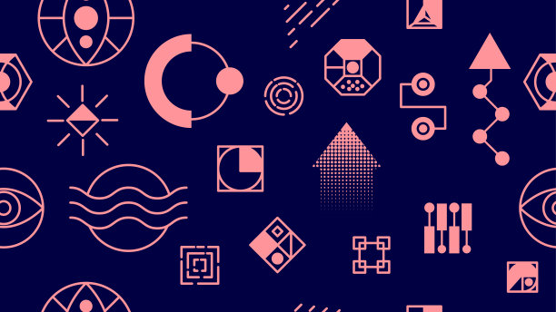 彩色几何横幅图片下载