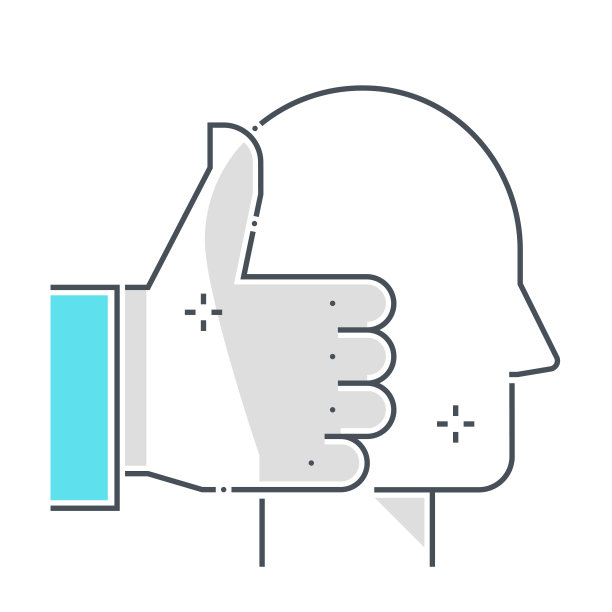 成功相关色线矢量图标、插图图片下载