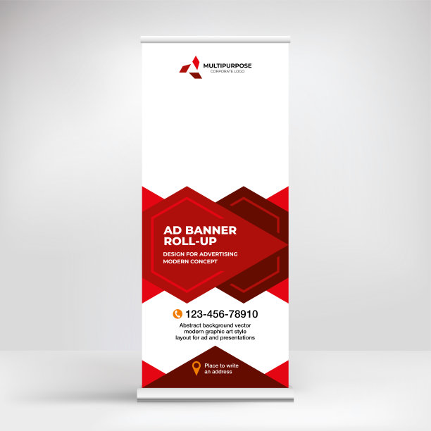 横幅设计，广告，会议，研讨会，海报模板放置照片和文字。创意演示背景图片下载