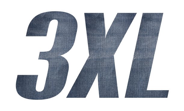 3XL尺寸，牛仔裤面料纹理，白色背景。图片下载